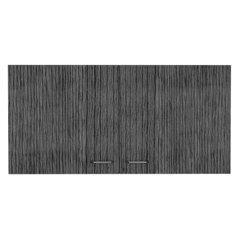 Front. Acme Furniture - Napoles Wall Cabinet - Engineered Wood - White - Smokey Oak.