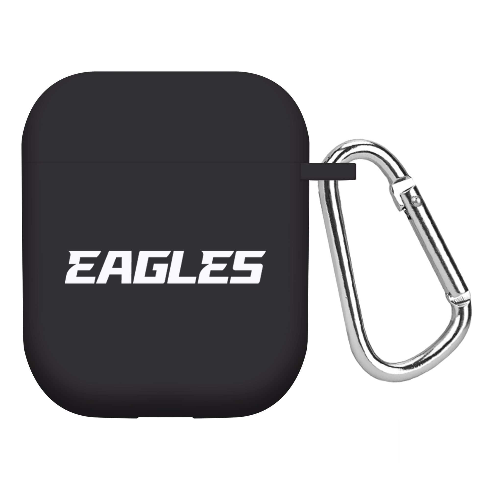 Front. Artinian - Black Philadelphia Eagles AirPods Case Cover - Black.