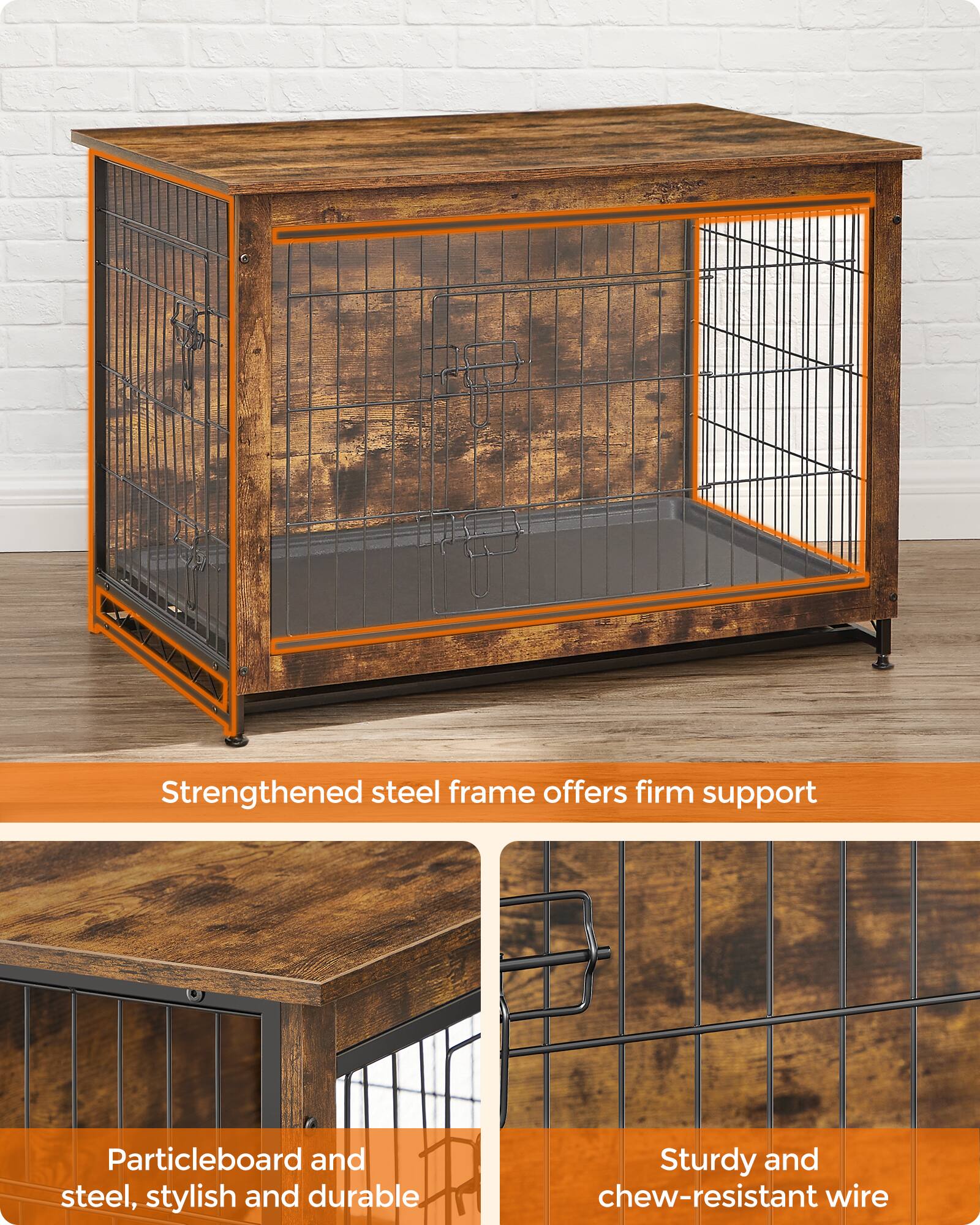 Songmics Home Dog Crate Furniture, 38.6