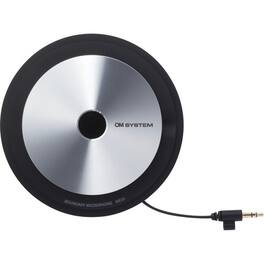 OM System - ME-33 Omnidirectional Boundary Microphone for Conferencing, Meetings & Group Recording, 360° Audio Capture - Silver