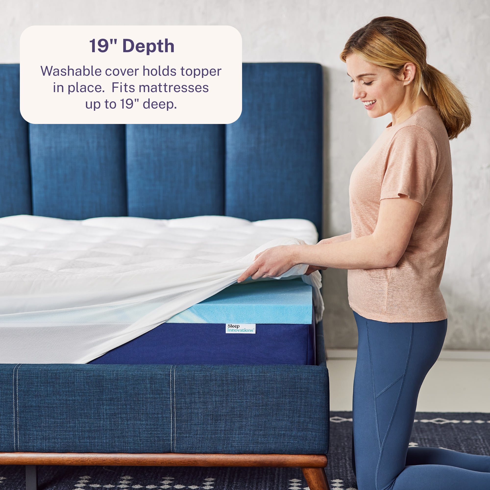 Sleep Innovations Cooling Comfort Gel Memory Foam Dual Layer Mattress ...