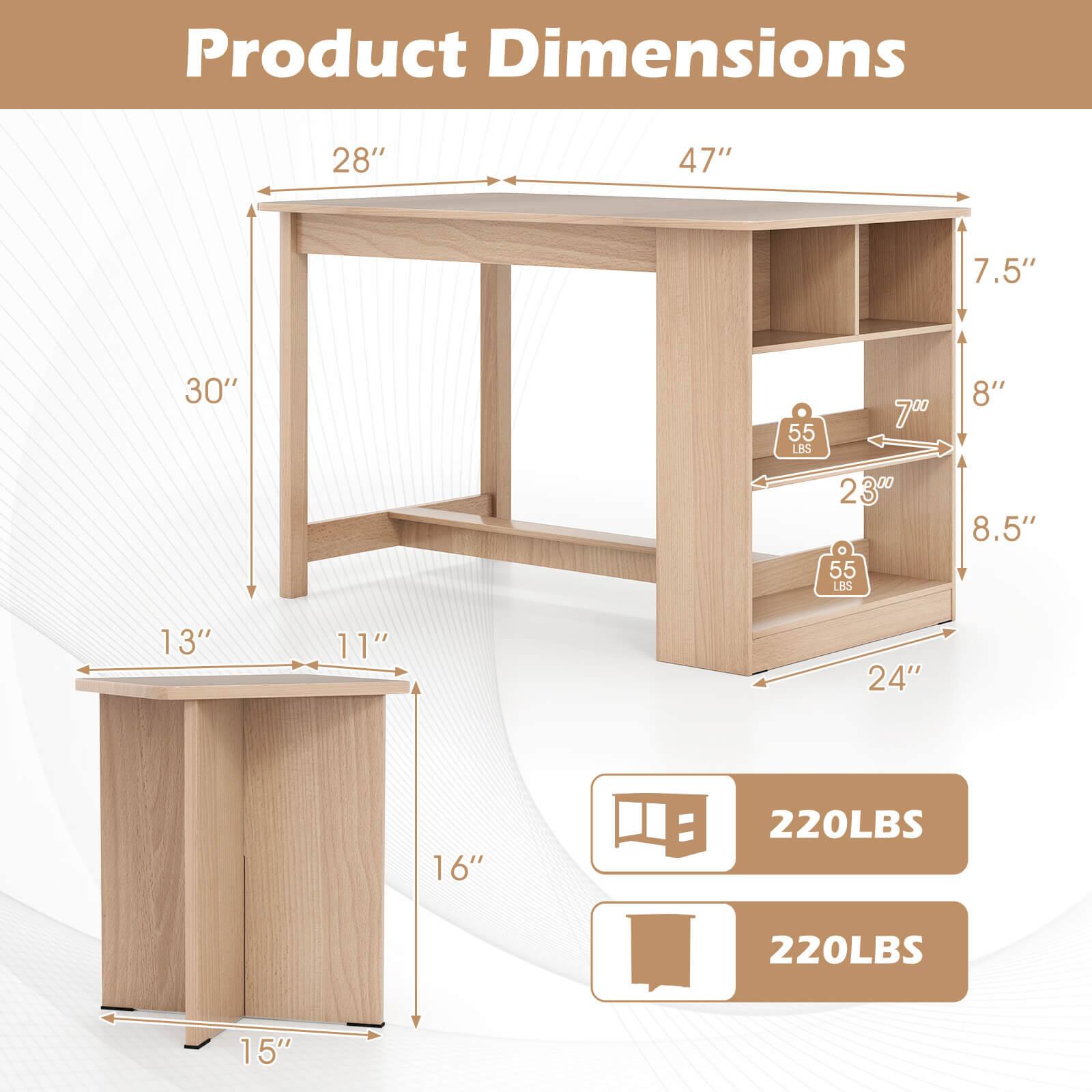 Product Dimensions

- 28" (width)
- 47" (length)
- 30" (height)
- 7.5" (shelf depth)
- 8" (shelf height)
- 8.5" (shelf height)
- 13" (drawer width)
- 11" (drawer height)
- 16" (drawer height)
- 15" (drawer width)
- 24" (shelf width)
- 55 LBS (shelf capacity)
- 230 LBS (shelf capacity)
- 220 LBS (shelf capacity)
- 220 LBS (shelf capacity)