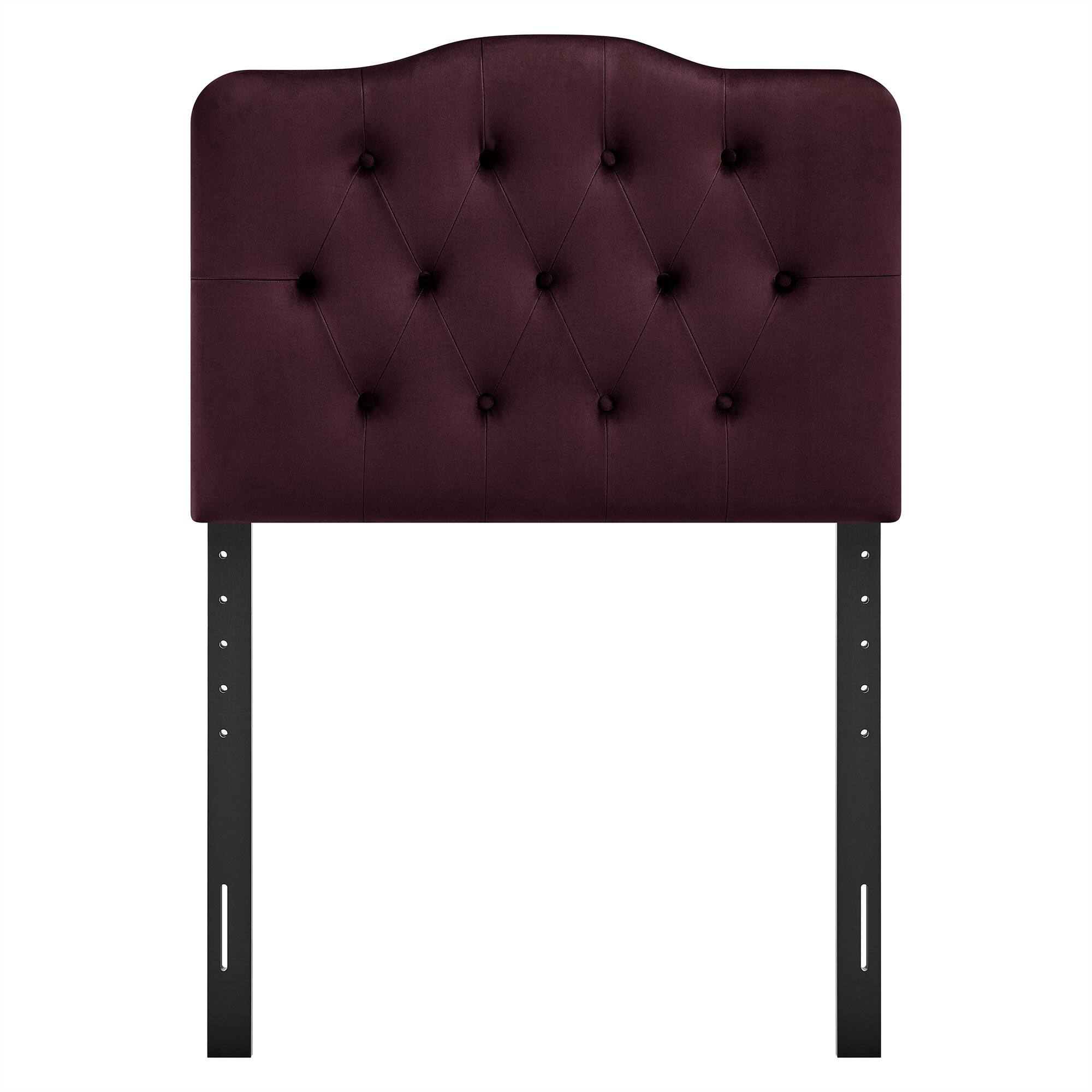 Alt View 2. Modway - Annabel Diamond Tufted Performance Velvet Headboard by Modway - Mulberry.