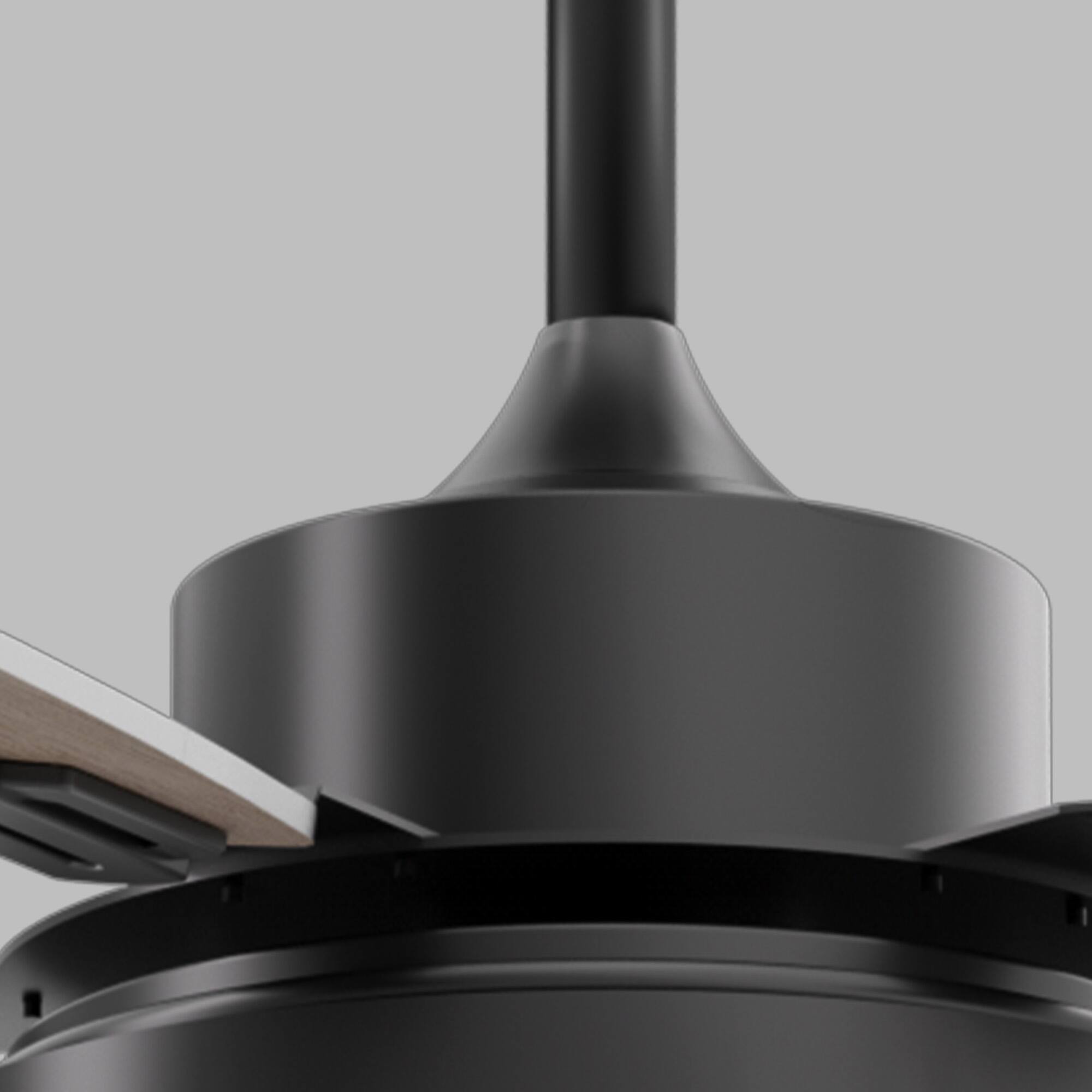 Alt View 8. Siljoy - 52 Inch Modern Ceiling Fans with Lights and Remote Control - Black.