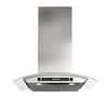 Front. Onefly - 36 inches - Ducted - Wall Mount Range Hood - Stainless steel.