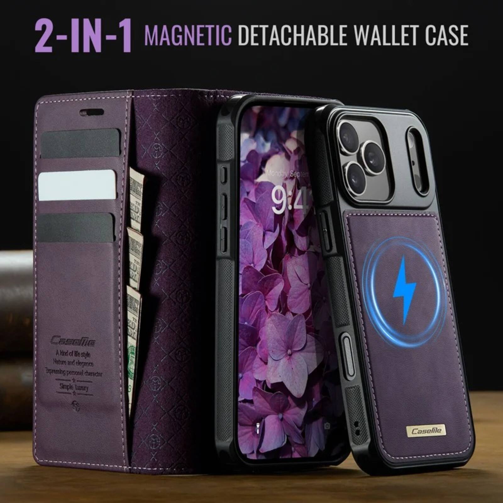 2-IN-1 MAGNETIC DETACHABLE WALLET CASE

Monday September

Caselle A Minel d style motoff and elegence Apressing personel cherector Simple Luptary

Caselle