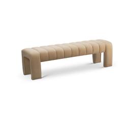 Meridian Furniture - Andaz Camel Bench - Gray