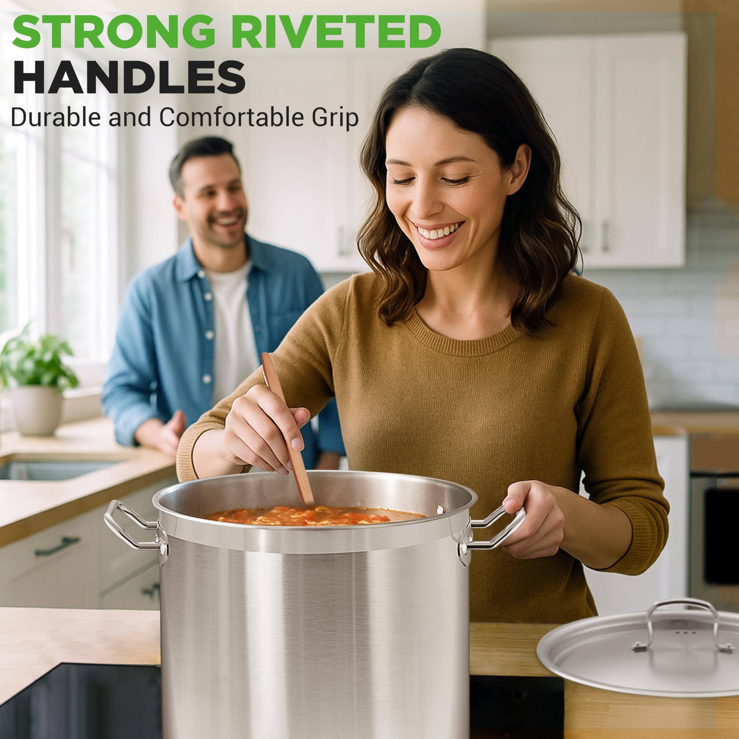 STRONG RIVETED HANDLES  
Durable and Comfortable Grip