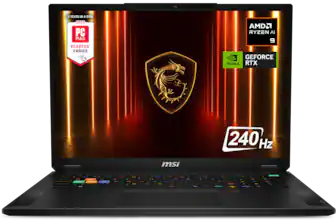 5 YEARS IN A ROW
2025
PC MAG
READERS' CHOICE
AMD RYZEN AI 9
NVIDIA GEFORCE RTX
240 Hz
msi