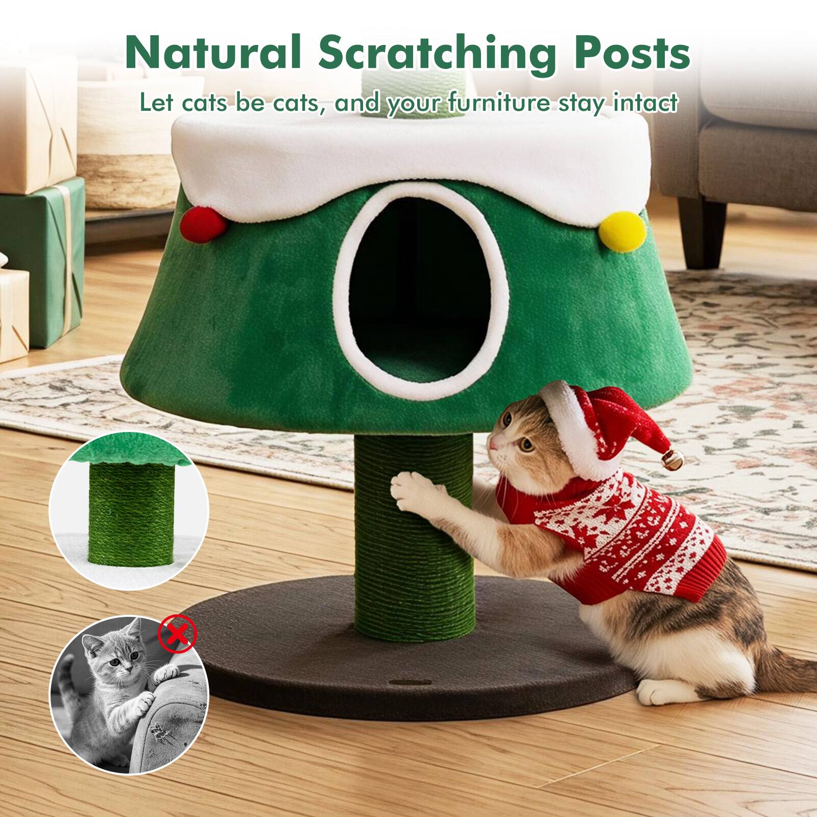 Natural Scratching Posts  
Let cats be cats, and your furniture stay intact