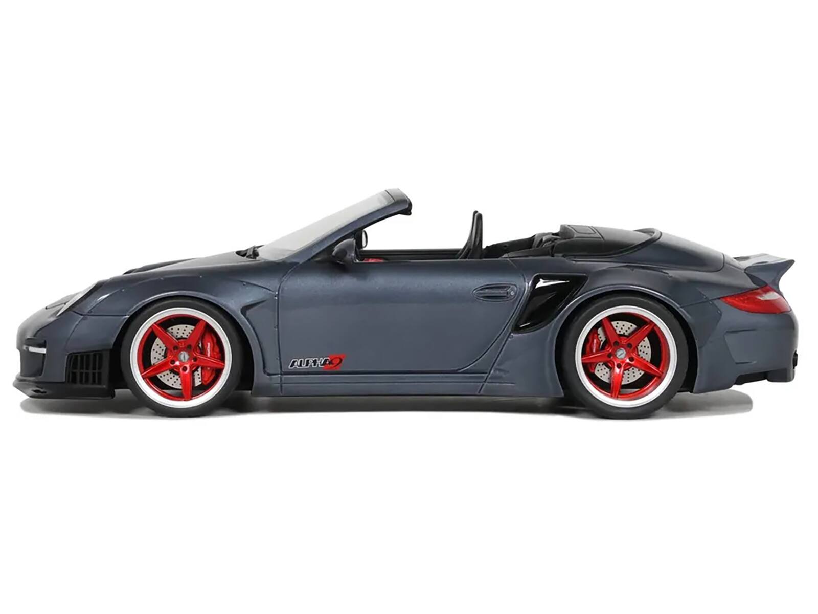Back. GT Spirit - Porsche 911 LB-Works Alpha 9 Gray with Black Hood 1/18 Model Car by GT Spirit - Gray with Black.