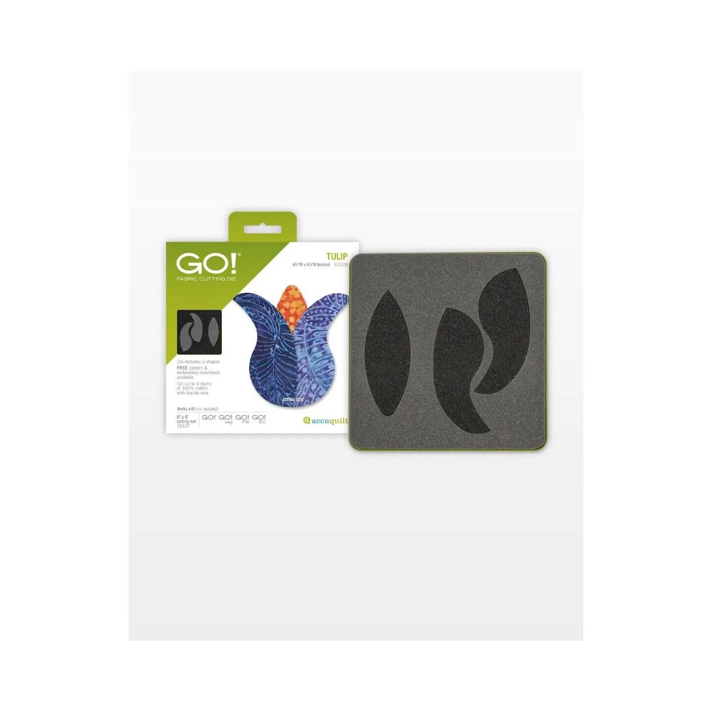 GO! FABRIC CUTTING DIE TULIP 0 EE ... Sooed SSuE d auos d - - caro 4 - - -tae : - - - kars - - - - PTLa ay - - - c +  GO! GO! GO! GO! GO! 6 - DIV accuquilt