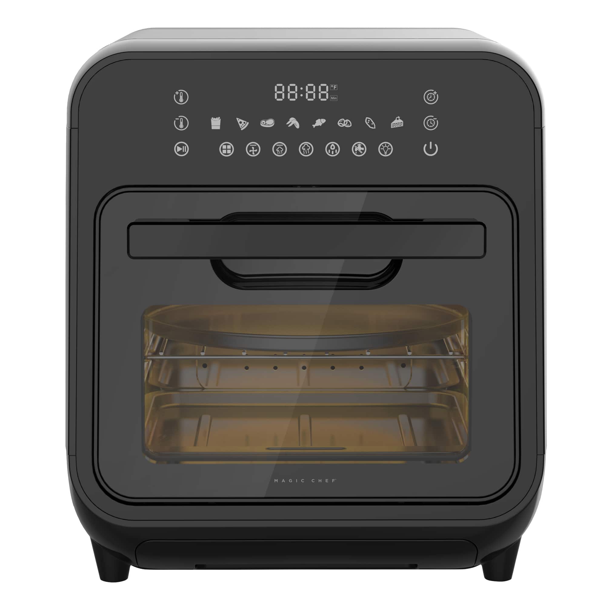 Magic Chef - 15.9 qt. 3-in-1 Air Fryer Oven with Steam - Black