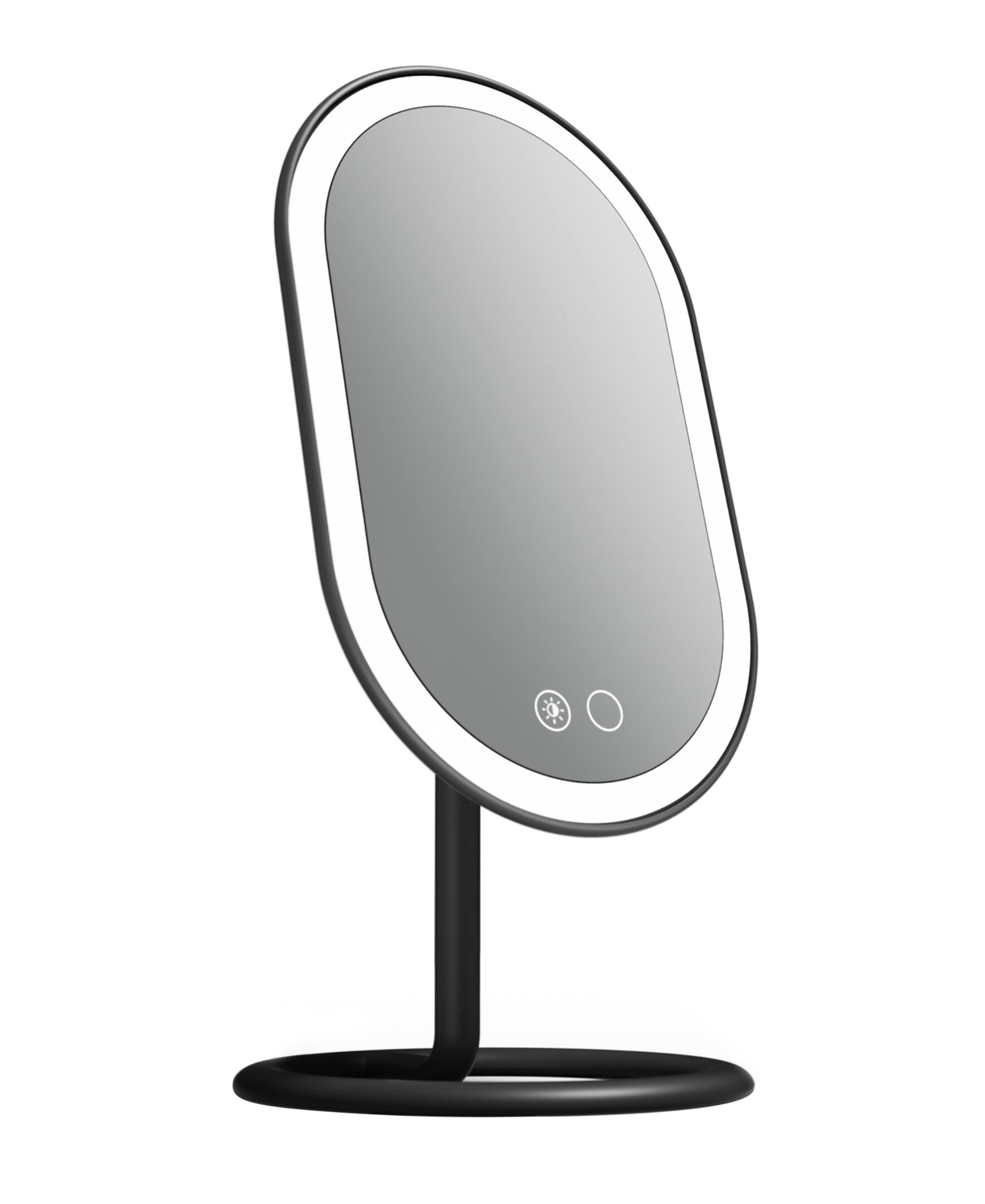 Front. fancii - Vera Lighted Vanity Mirror - Black.