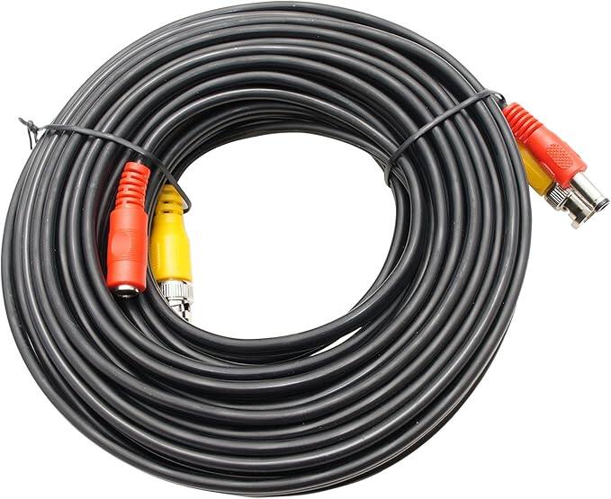 Front. SPT - 50 ft. Premade Premium Siamese Power and Video Cable (2-Pack) - Black.