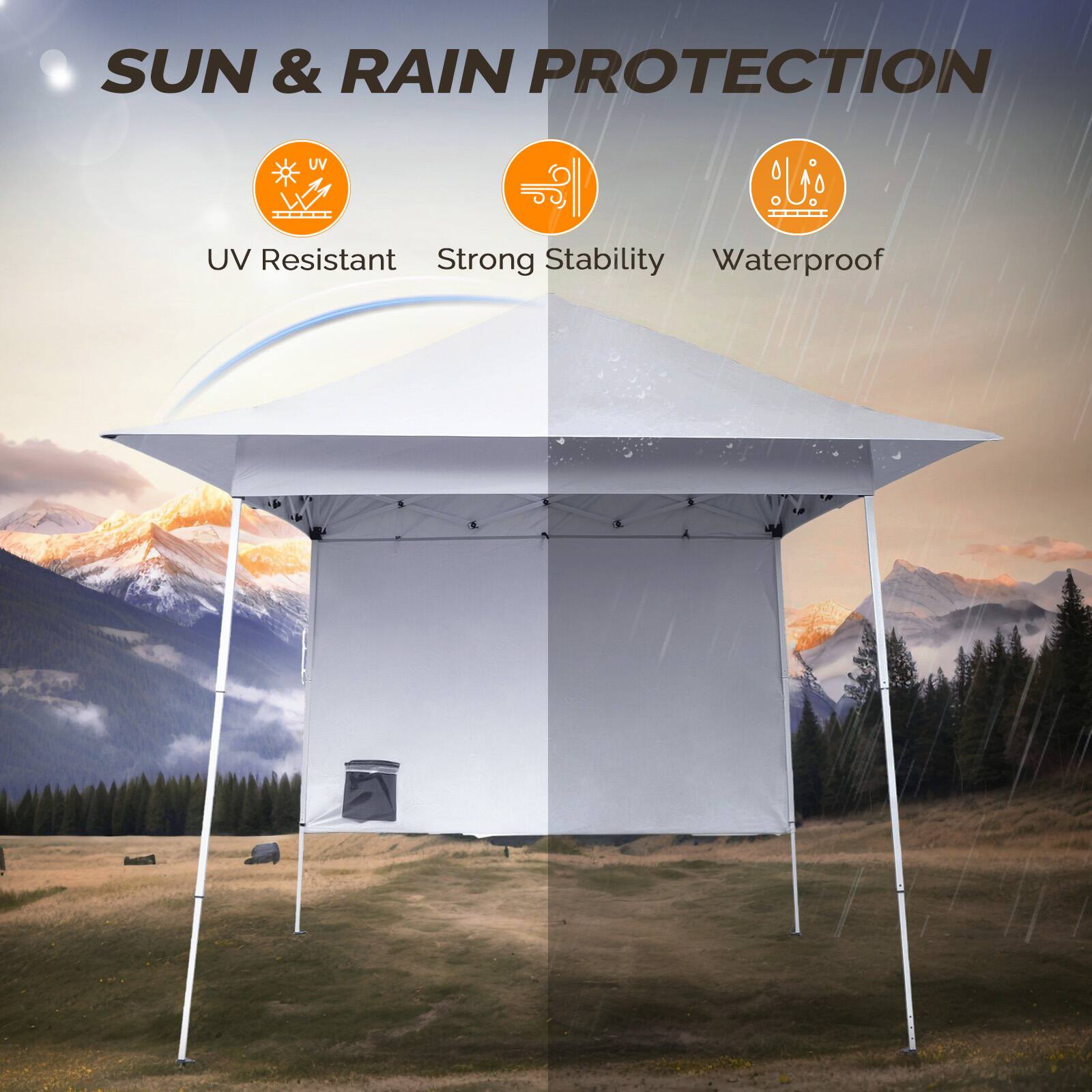 SUN & RAIN PROTECTION

- UV Resistant
- Strong Stability
- Waterproof