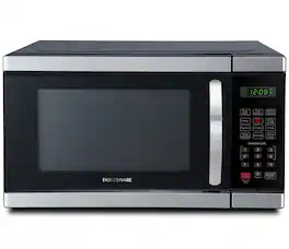 Farberware - 1.1 cu. ft. 1000-Watt Compact Microwave Oven, Brushed - Stainless Steel