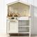 Front. Best Choice Products - Best Choice Products Pretend Play Wooden Farmhouse Kitchen Set w/ Storage, Clicking Knobs, 5 Accessories - Cream - Cream.