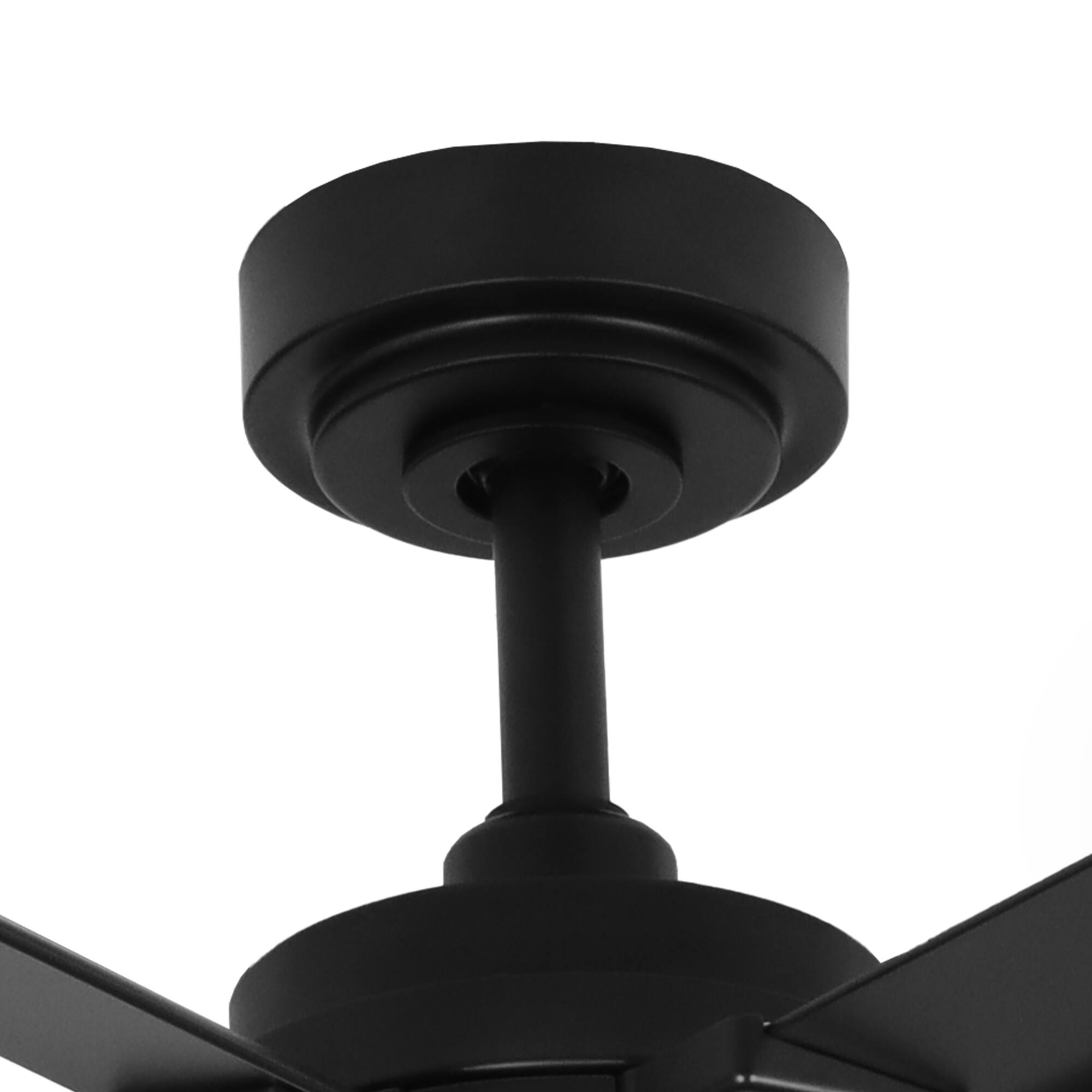 Alt View 6. Parrot Uncle - 84" Black Industrial Extra Large Commercial HVLS IPX4 Ceiling Fan without Light, Reversible DC Motor, 5 Aluminum Blades - Black.