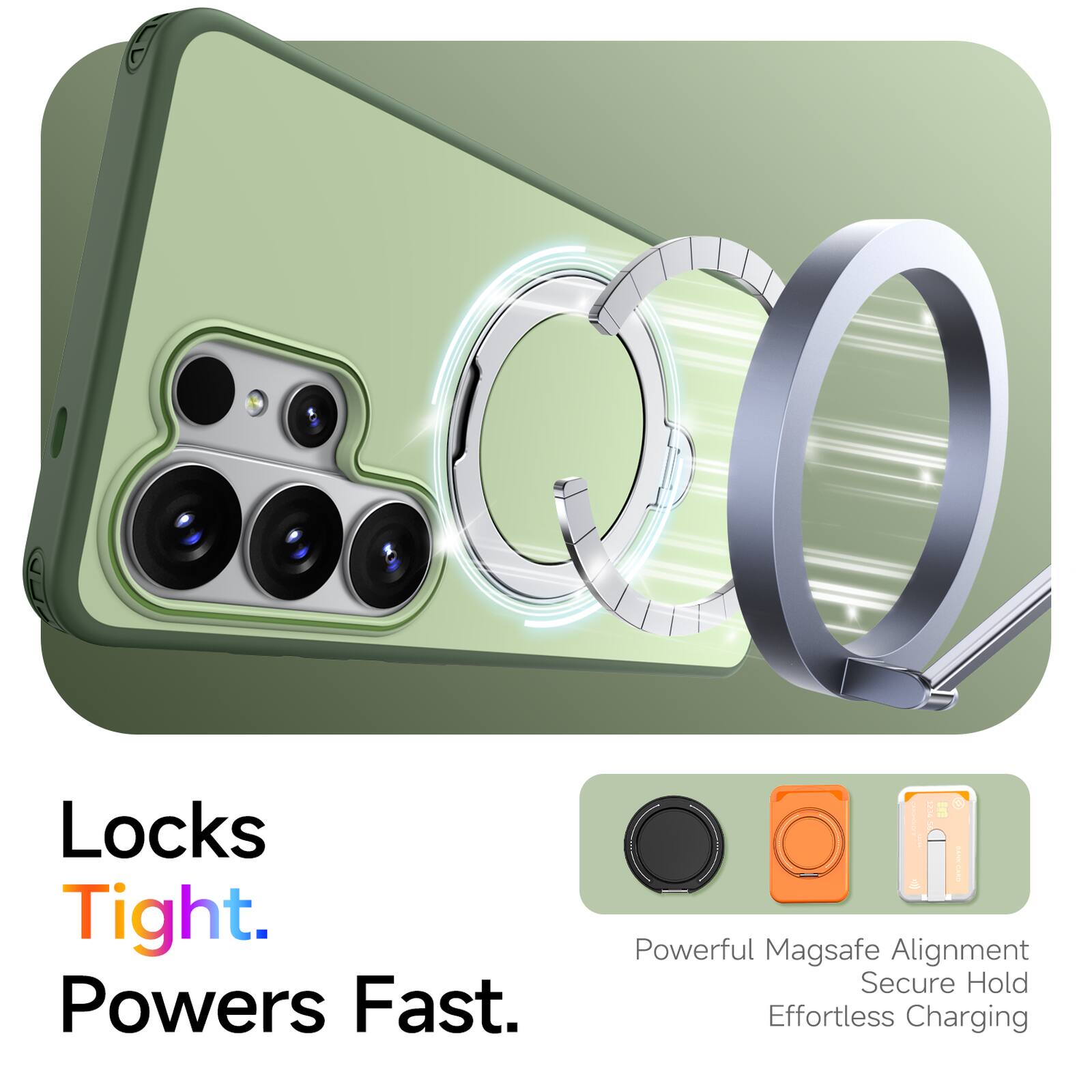 Locks Tight. Powers Fast.  
Powerful Magsafe Alignment  
Secure Hold  
Effortless Charging