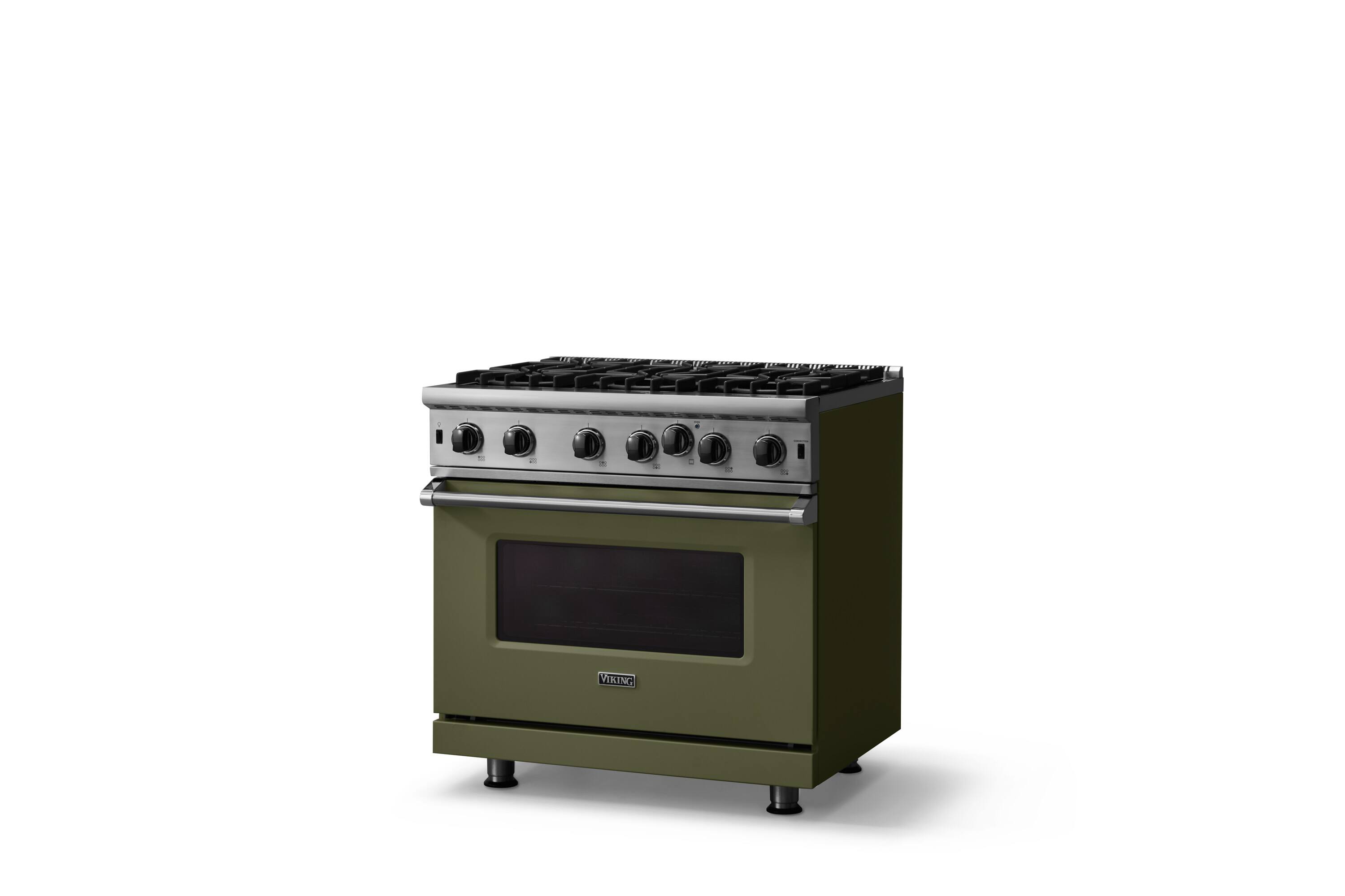 Angle. Viking - 5-Series Gas Open Burner Range - Martini.