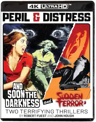 Front. Peril & Distress: And Soon the Darkness / Sudden Terror - 4K Blu-Ray.