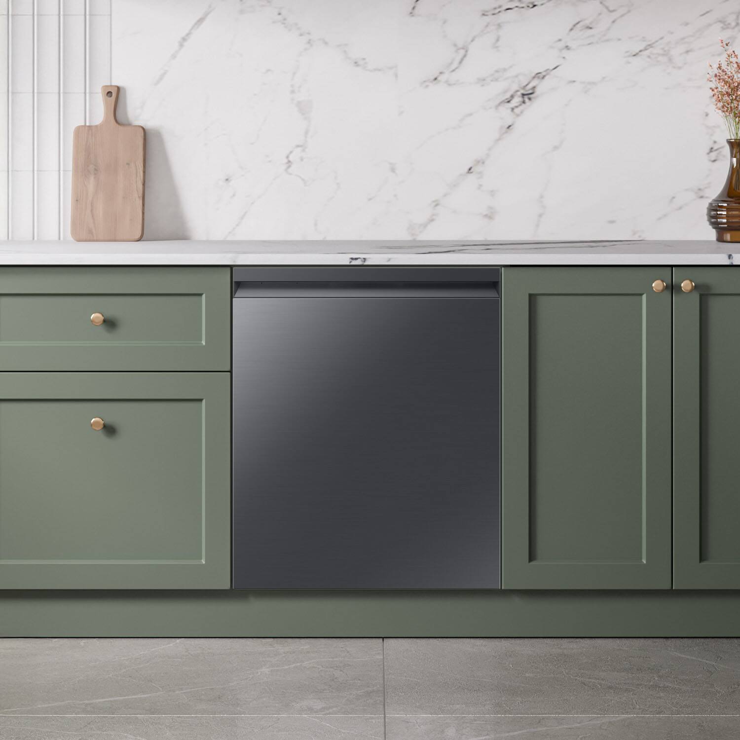 Alt View 28. Samsung - 24" AutoRelease Dry Smart Built-In Stainless Steel Tub Dishwasher with 3rd Rack Washing System, 38dBA - Matte Black Steel.
