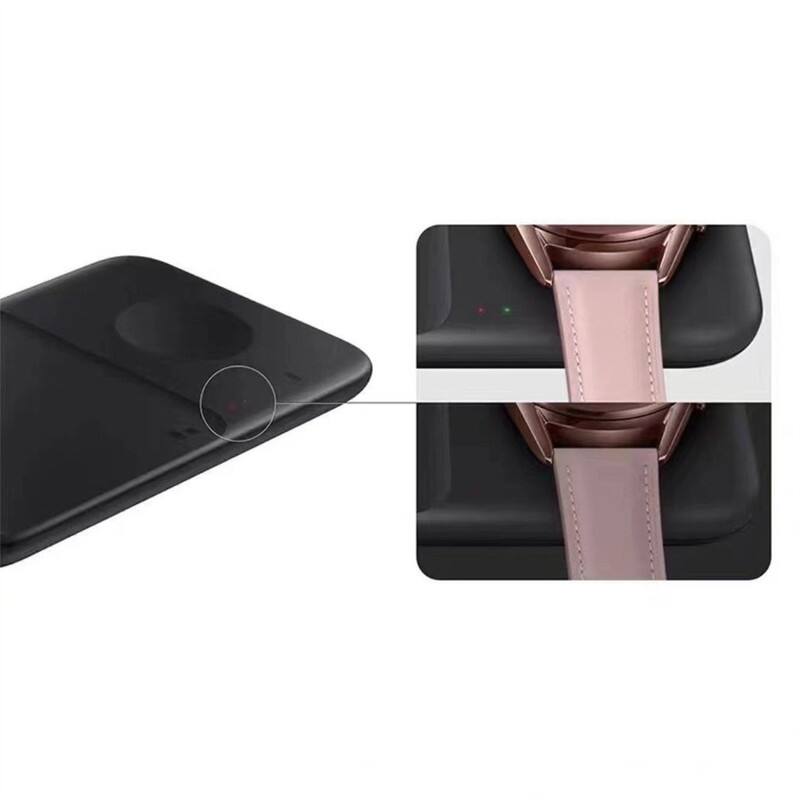 Alt View 2. SKRAN - Wireless Charger with Charging Port - 2-in-1 Phones and Watches,  Portable Wireless Charger,15W Phone Stand for Samsung - Black.
