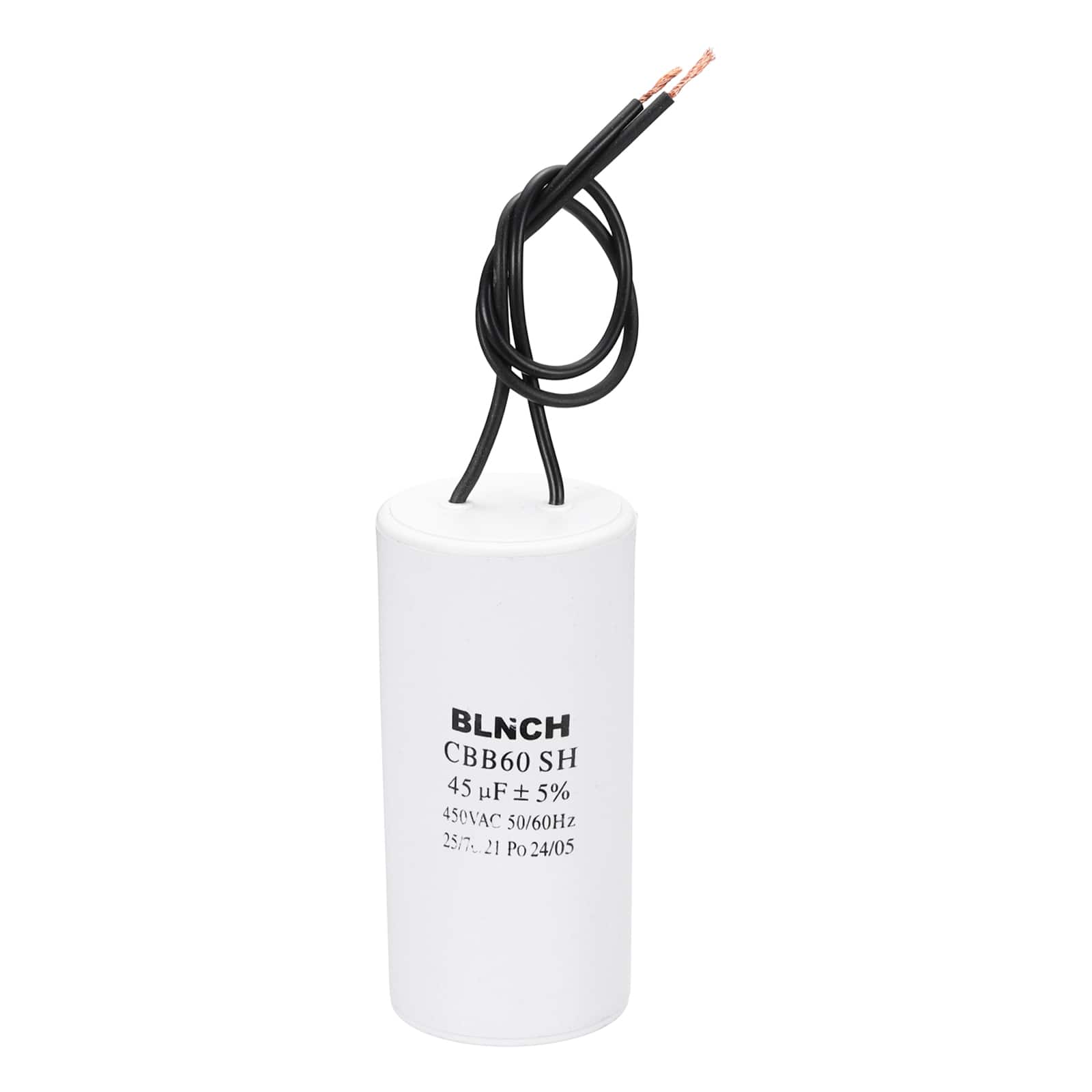 Unique Bargains - 45uF CBB60 Running Capacitor, AC 450V 2 Wire for Air Compressor, Washing Machine, Refrigerator, Air Conditioner - White price history on PriceWatchPro