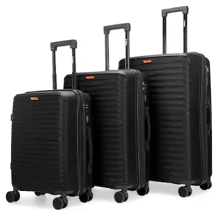 Front. Bobcat - Bobcat Excavator 3 Piece Expandable Hardside Spinner Luggage Set with TSA Lock - Black - Black.