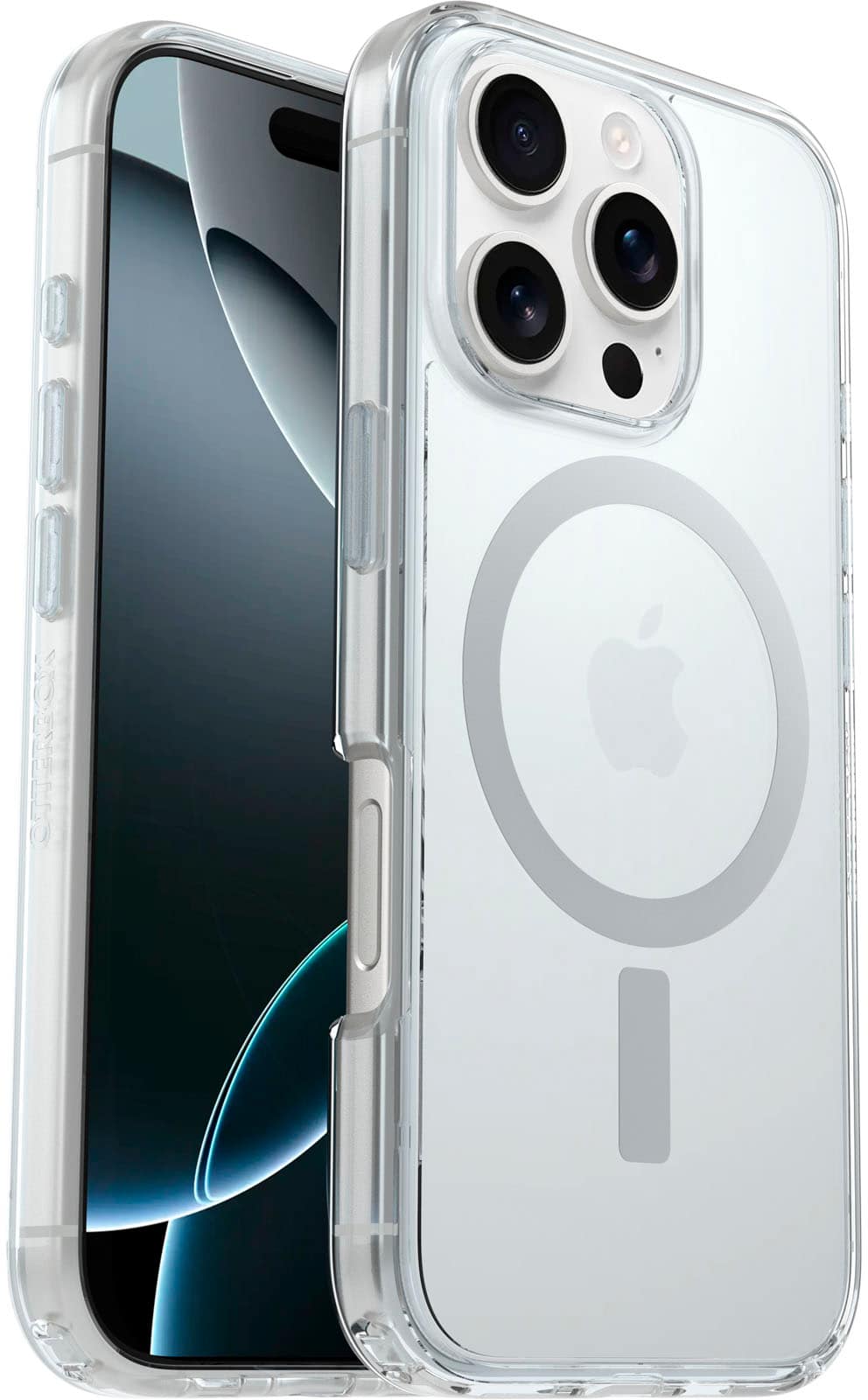 Alt View 1. OtterBox - Symmetry Series Hard Shell for MagSafe for Apple iPhone 16 Pro - Clear.