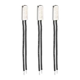 Unique Bargains - 3pcs KSD9700 Thermostat 120C Normally Close N.C Temperature Switch 250V 10A Thermal Protector Metal - Black