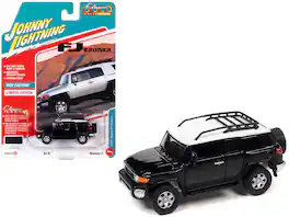 Johnny Lightning - 2007 Toyota FJ Cruiser Top and Roofrack "Classic Gold Collection" Series Limited Edition 1/64 - Black Diamond With White