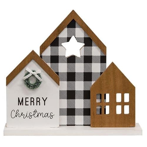 BreeBe - Merry Christmas Woodland Cutout Home - Multicolor