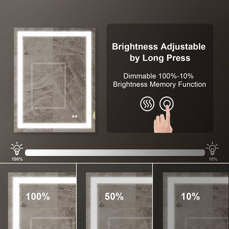 Brightness Adjustable by Long Press  
Dimmable 100%-10%  
Brightness Memory Function