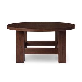 Maven Lane - Marco Round Wooden Coffee Table Rustic Accent Furniture - Aged Brown