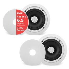 Pyle - 6.5'' Home In-Wall / Ceiling Speakers - Black