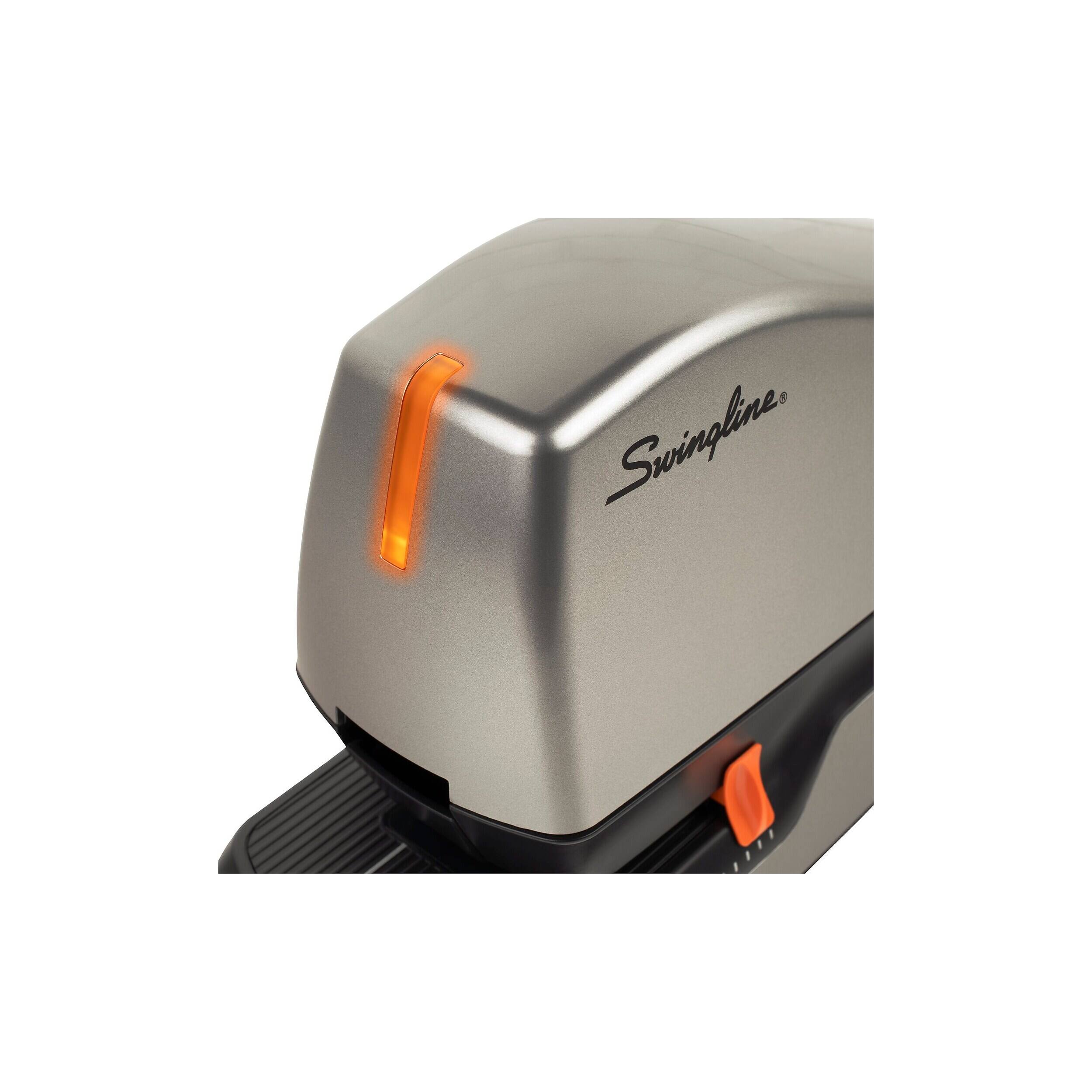 Alt View 7. Swingline - Swingline Optima 60 Electric Desktop Stapler, 60-Sheet Capacity, Staples Included, Gray/Silver (48210) - Gray/Silver.