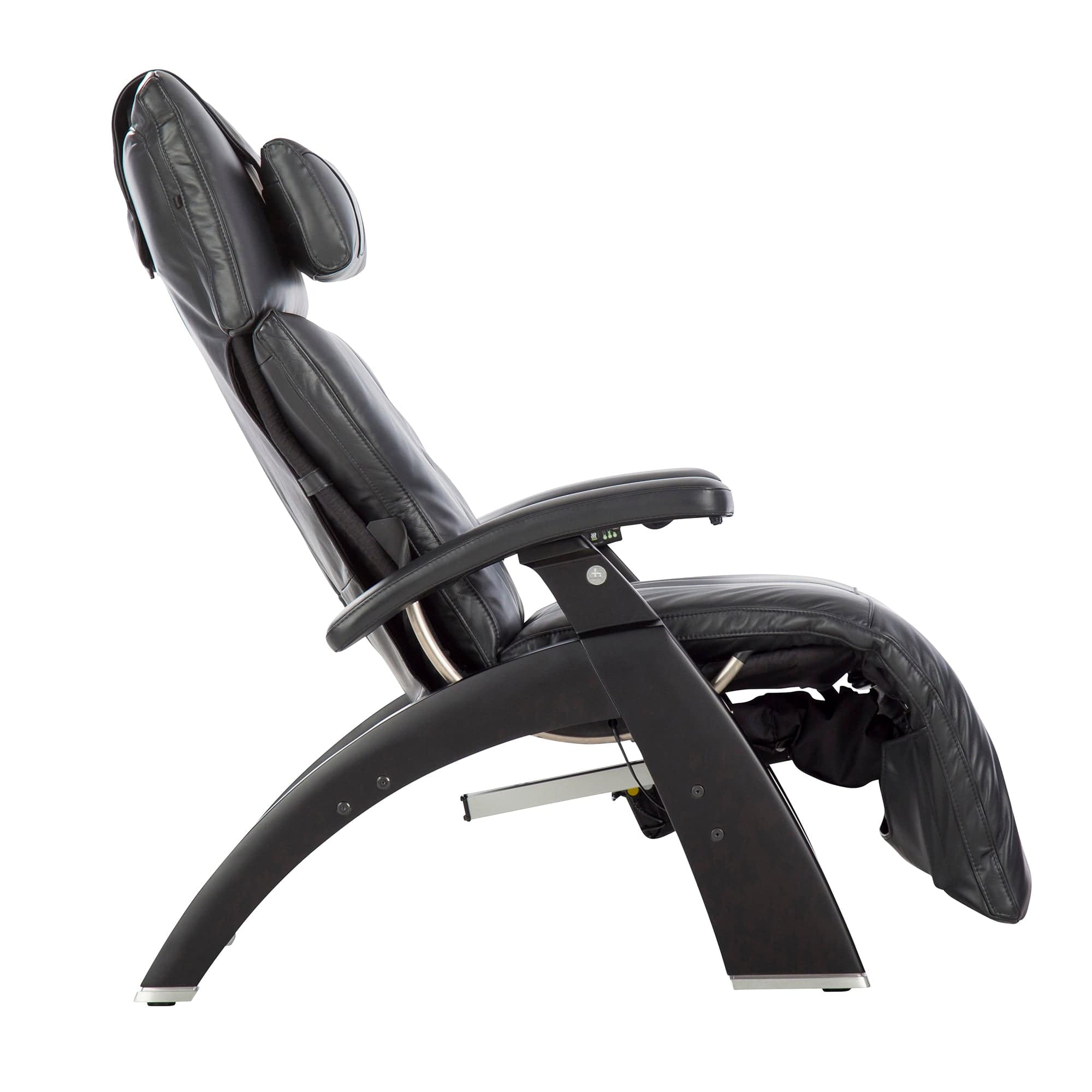 Human Touch - Perfect Chair PC-610 Omni-Motion Power Zero Gravity Recliner with Independent Back & Leg Adjustments - Matte Black / Black Premium Leather / Performance