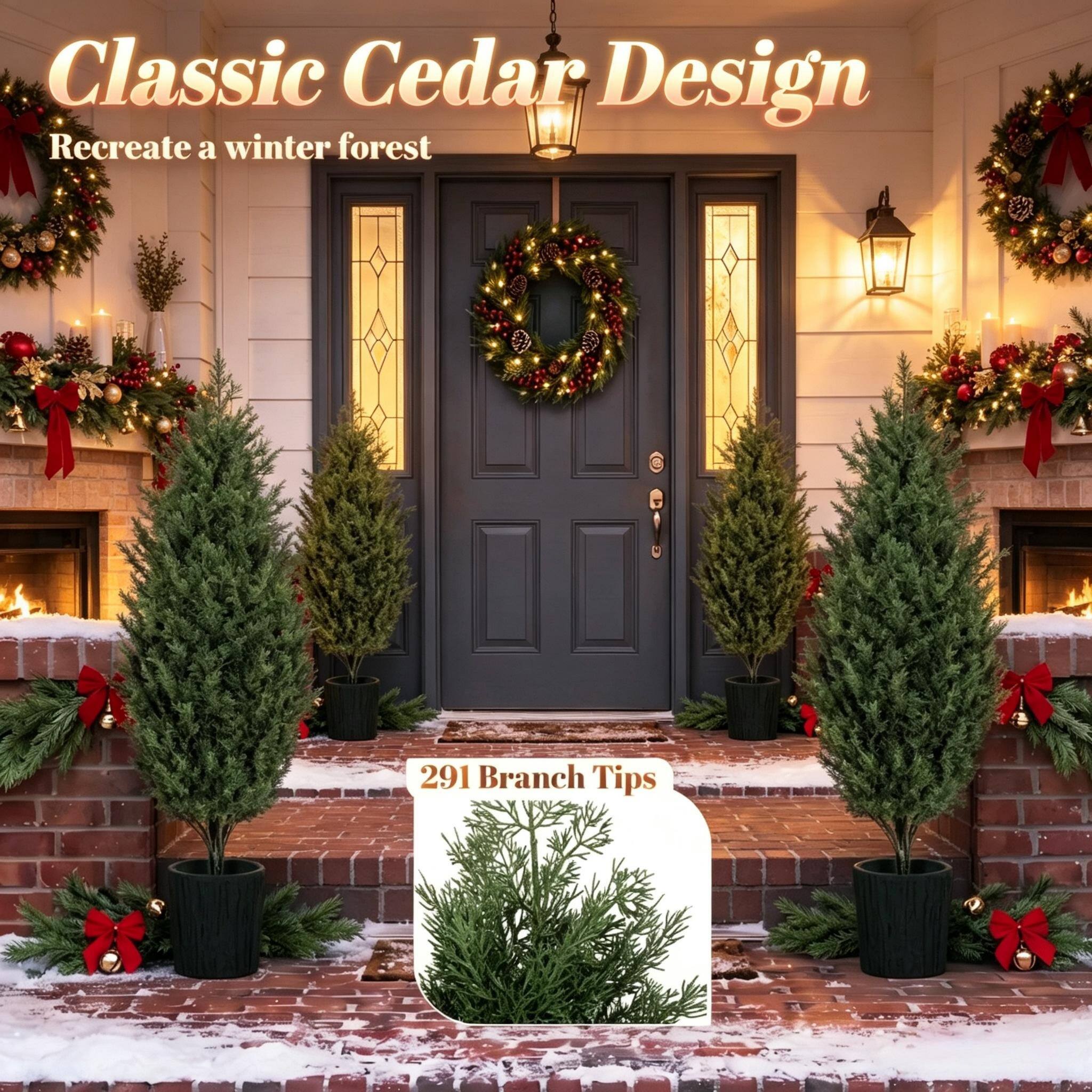 Classic Cedar Design  
Recreate a winter forest  
291 Branch Tips