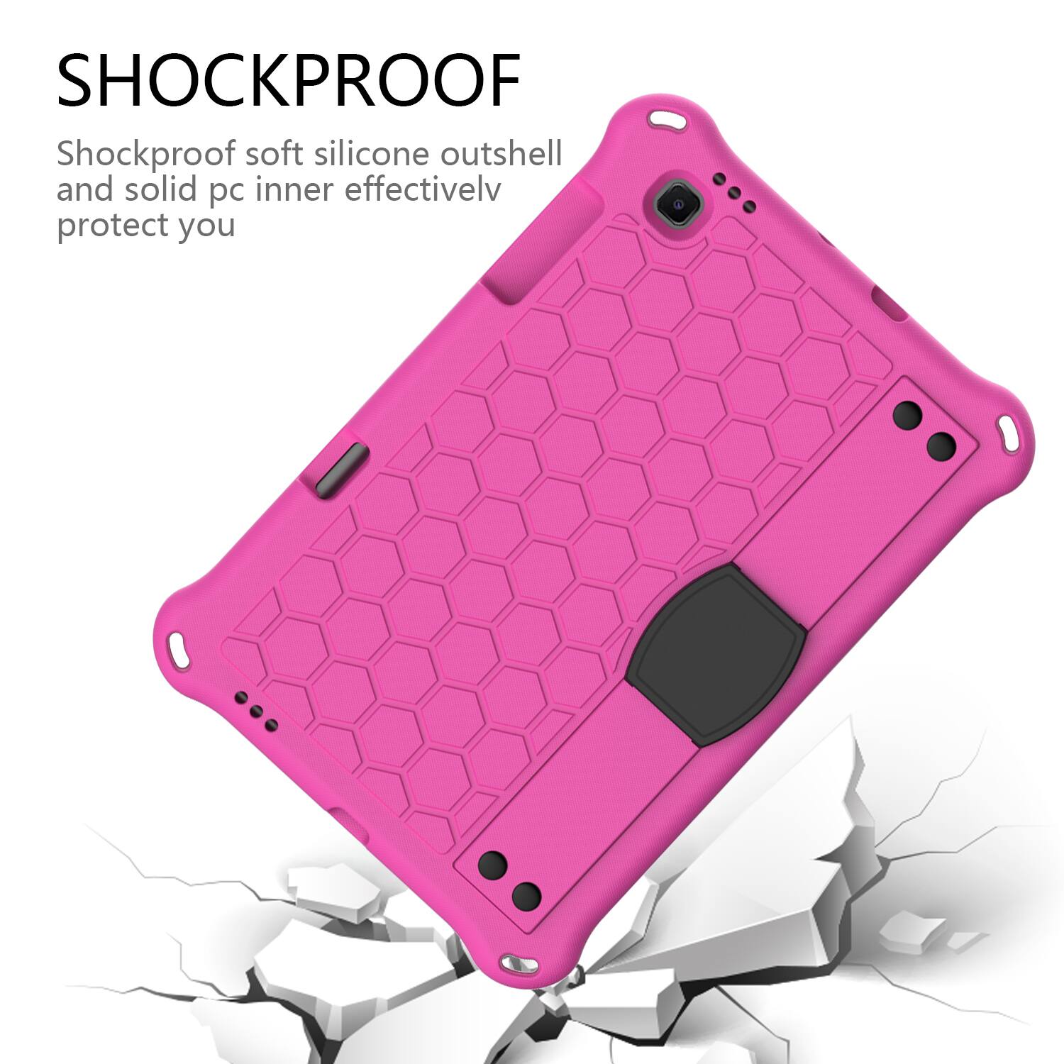 SHOCKPROOF  
Shockproof soft silicone outshell and solid pc inner effectively protect you