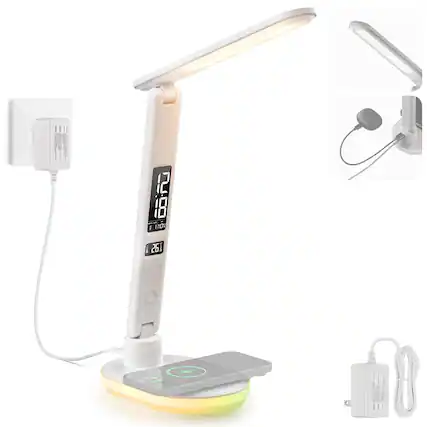 Front. Neewer - Entry Level USB Desk Lamp, 3 Modes/5 Brightness/RGB Effects, LCD, N20.