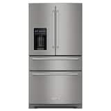 KitchenAid - 36 in. Wide 26 cu. ft. Multi-Door French Door Refrigerator with Platinum Interior - Stainless Steel