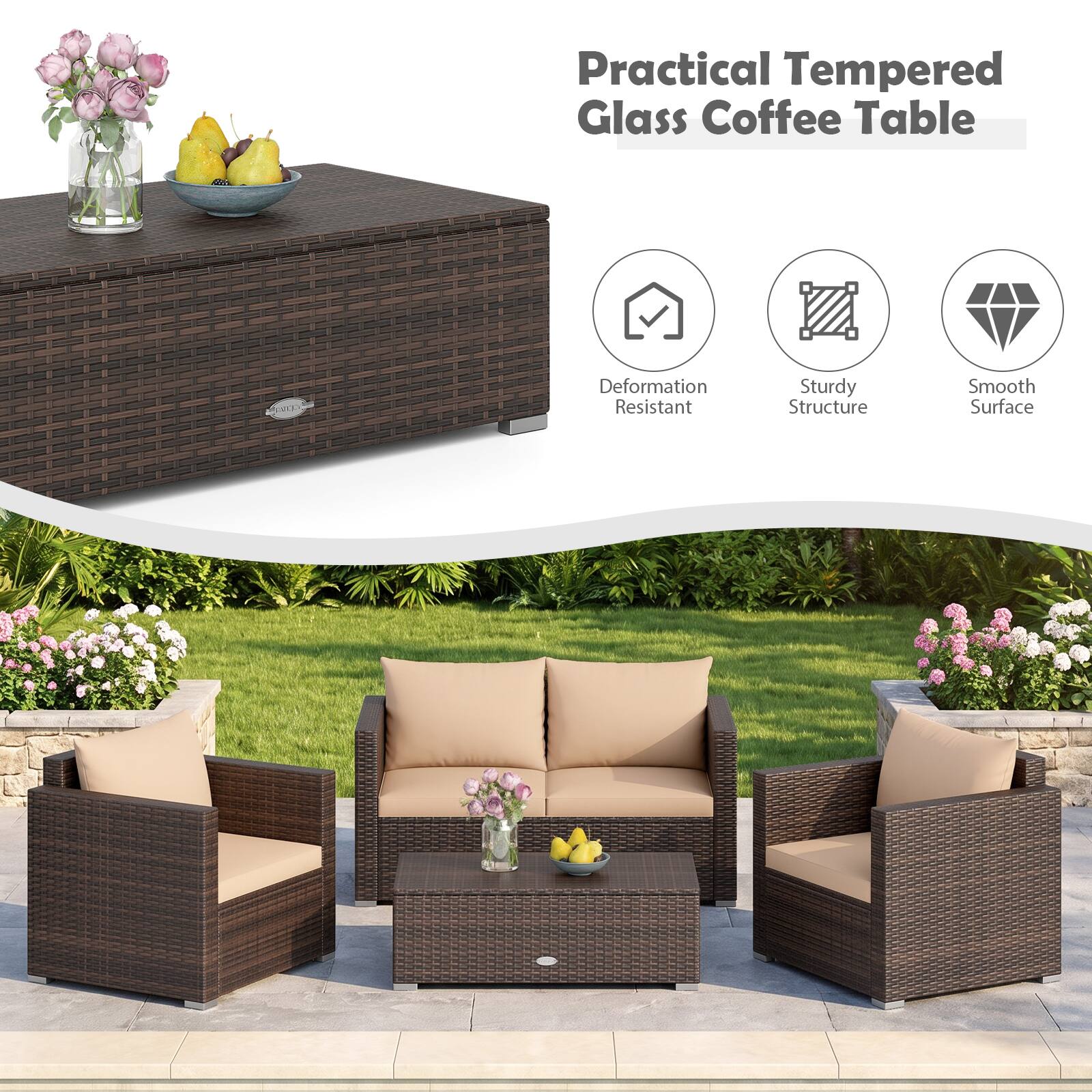 Practical Tempered Glass Coffee Table

- Deformation Resistant
- Sturdy Structure
- Smooth Surface