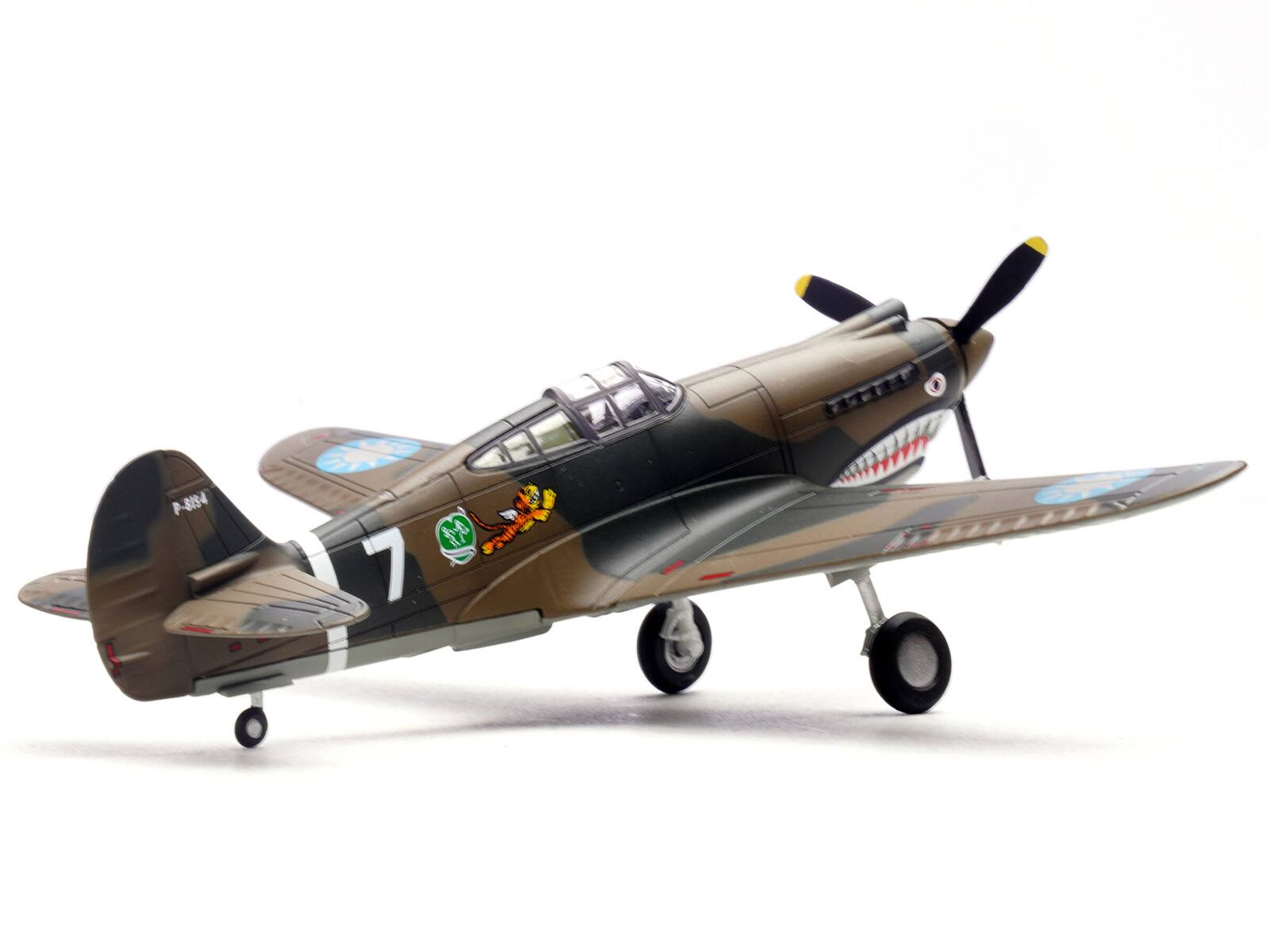 Back. Legion - Curtiss P-40B/C Warhawk Fighter White 7 1st Squadron Flying Tigers Chinese Air Force 1942 1st American Volunteer 1/72 - Multicolor.
