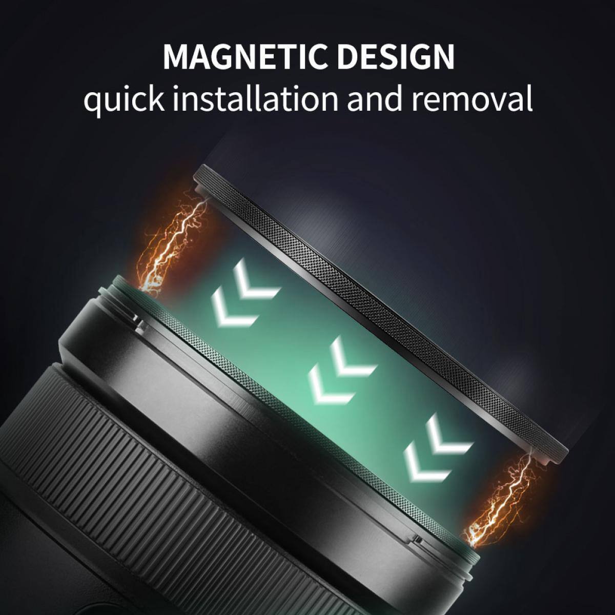MAGNETIC DESIGN  
quick installation and removal