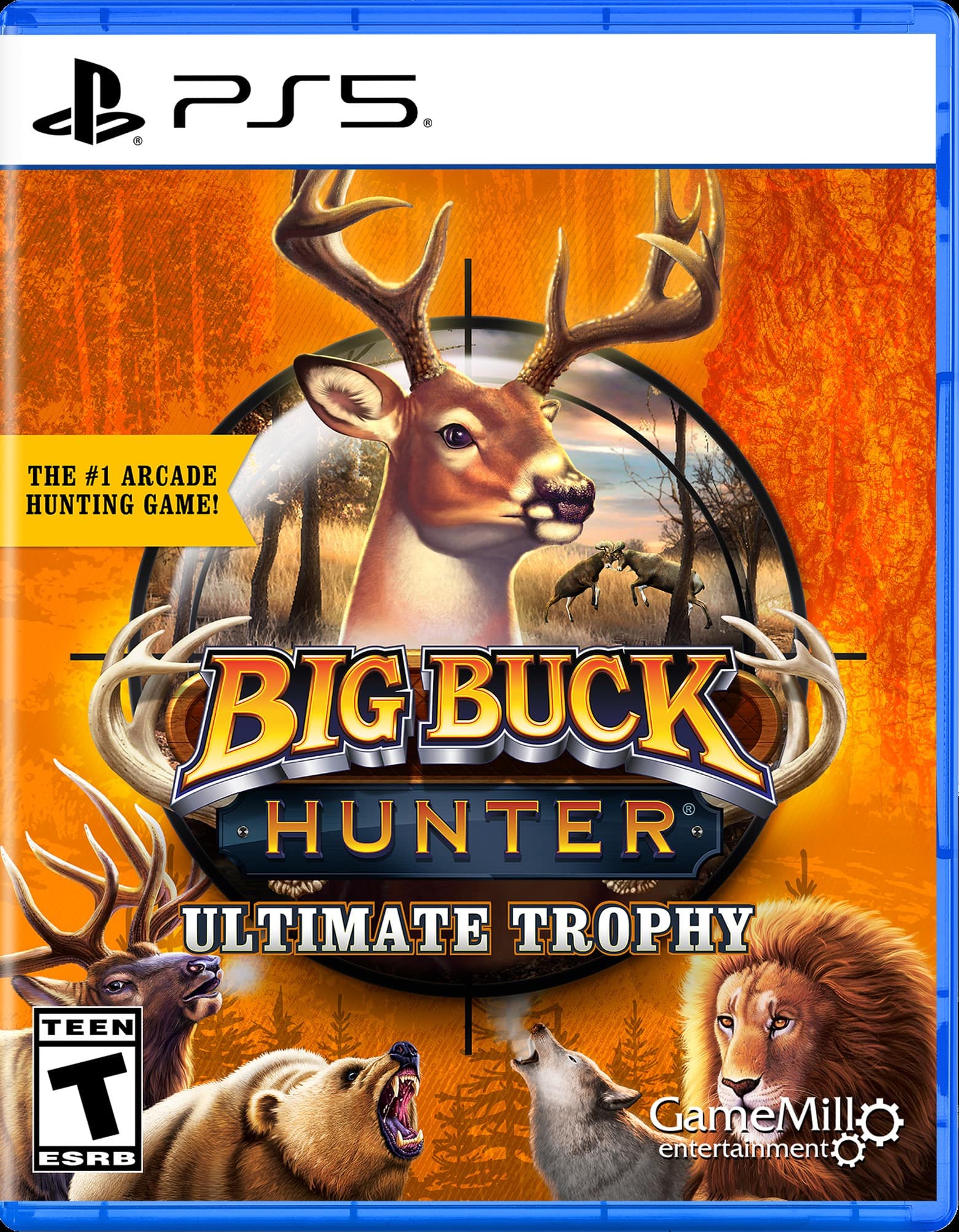 PS5 is the #1 arcade hunting game! Big Buck Hunter: Ultimate Trophy is a teen-rated game by GameMill Entertainment.