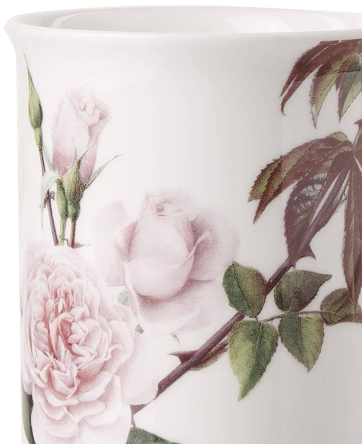 Left. Jiallo - Roy Kirkham Anne Mug - David Austin English Rose Set of 6, Bone China Ceramic Made in England - Mutli color.