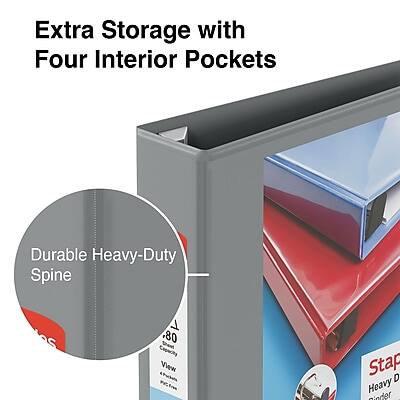 Extra Storage with Four Interior Pockets

Durable Heavy-Duty Spine

Heavy-Duty Spine

.80 Sheet Capacity

View Stapler

Heavy-Duty