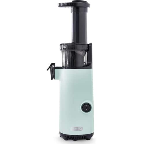 DASH - Deluxe Compact Masticating Slow Juicer, Cold Press, Easy Clean, Frozen Attachment - Aqua